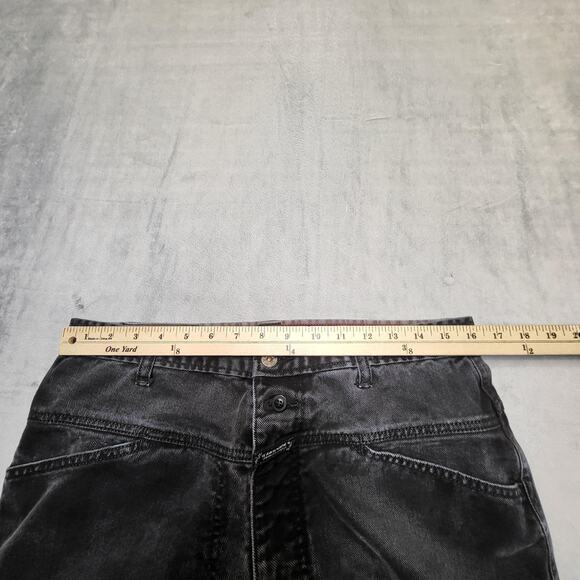 Marithe Francois Girbaud Jeans Mens 32x32 Black Gray Asymmetrical Fly Carpenter - Picture 9 of 13